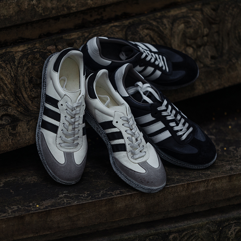 周莹T头鞋全牛皮手工做旧泥染复古脏脏休闲鞋拼接经典德训鞋男鞋 - 图1