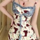 Pure sexy hottie suspender dress + sun protection cardigan