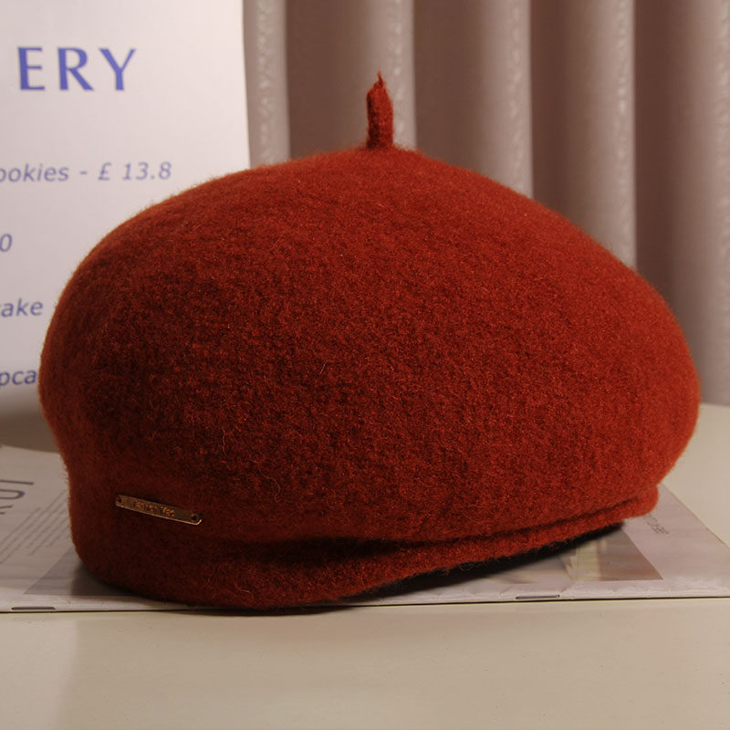 日系羊毛呢定型贝雷帽女秋冬网红复古气质名媛蓓蕾帽显脸小画家帽,淘宝优惠券,粉丝福利购,淘宝优惠卷