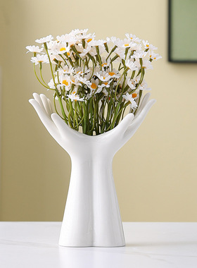 人体陶瓷花瓶创意插花客厅桌面水培高级感装饰北欧陶瓷花瓶摆件