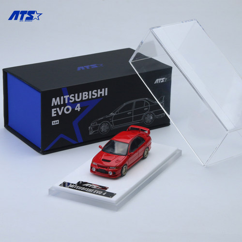 壹号站台|ATS 1:64 三菱EVO 4代 纯色 仿真合金汽车模型 摆件造型 - 图2