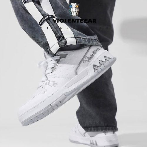 暴力熊官方旗舰店男鞋2025冬季新款低帮透气板鞋运动休闲鞋女鞋潮 - 图3