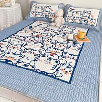 Summer Cartoon Latex Cool Mat Three Sets Ice Silk Mat Machine Washable Child Soft Mat Summer Dorm Room Air Conditioning Cool Mat