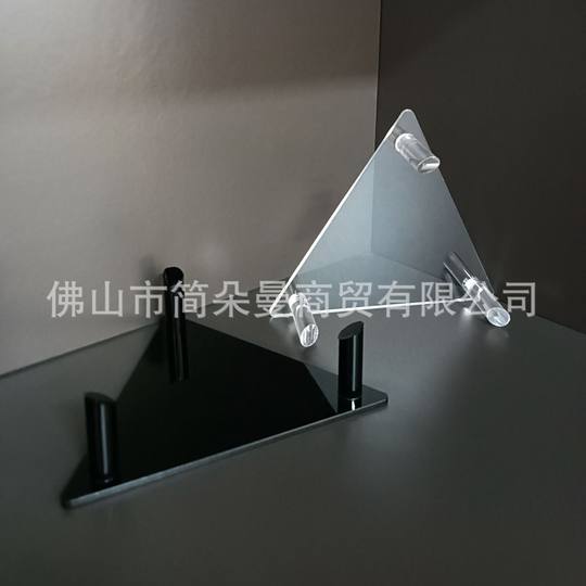 Soporte de bola de acrílico soporte de voleibol de fútbol base de soporte de rugby soporte de exhibición de bola triangular