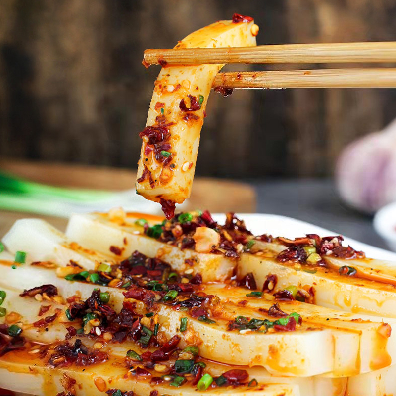 贵州特产铜仁米豆腐江口米凉粉490g油泼辣子开袋凉拌即食休闲小吃