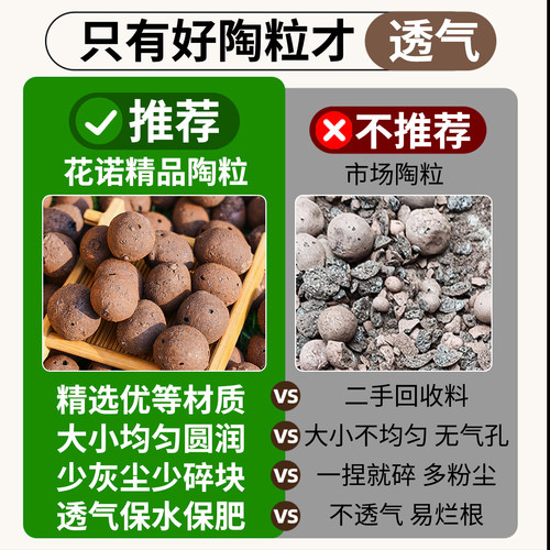 陶粒垫底养花专用防烂根回填铺面透气陶粒水培园艺轻质陶粒轻质球 - 图1