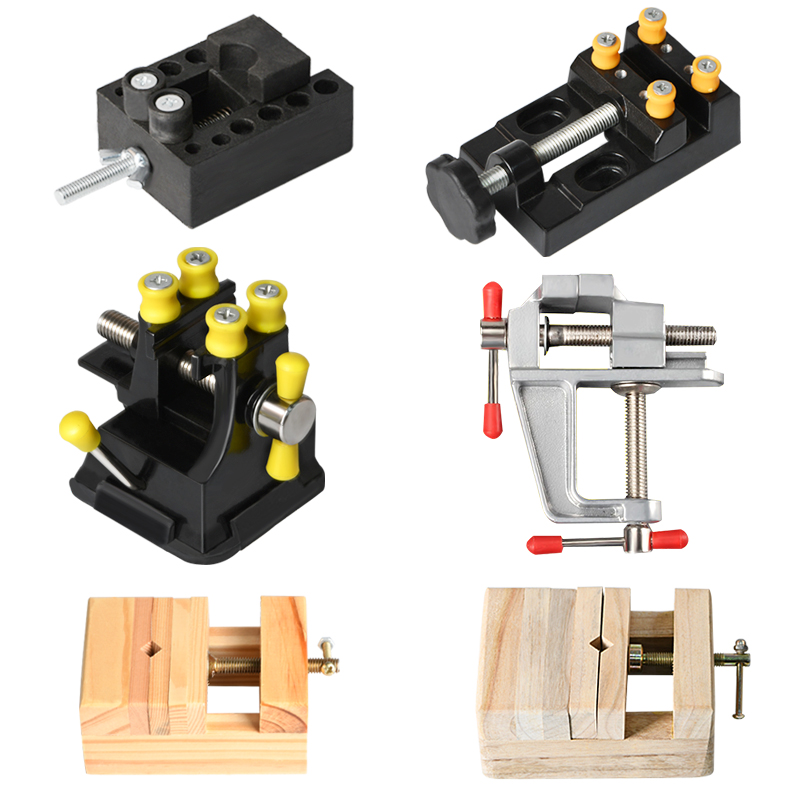 铝合金夹床台钳台虎钳桌虎钳文玩固定夹珍珠固定器桃核木夹床木工 - 图0