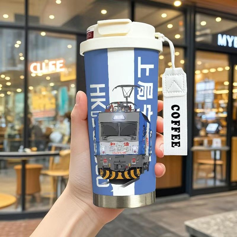 中国火车铁路保温杯高颜值儿童大容量男学生316不锈钢吸管水杯子,淘宝优惠券,粉丝福利购,淘宝优惠卷