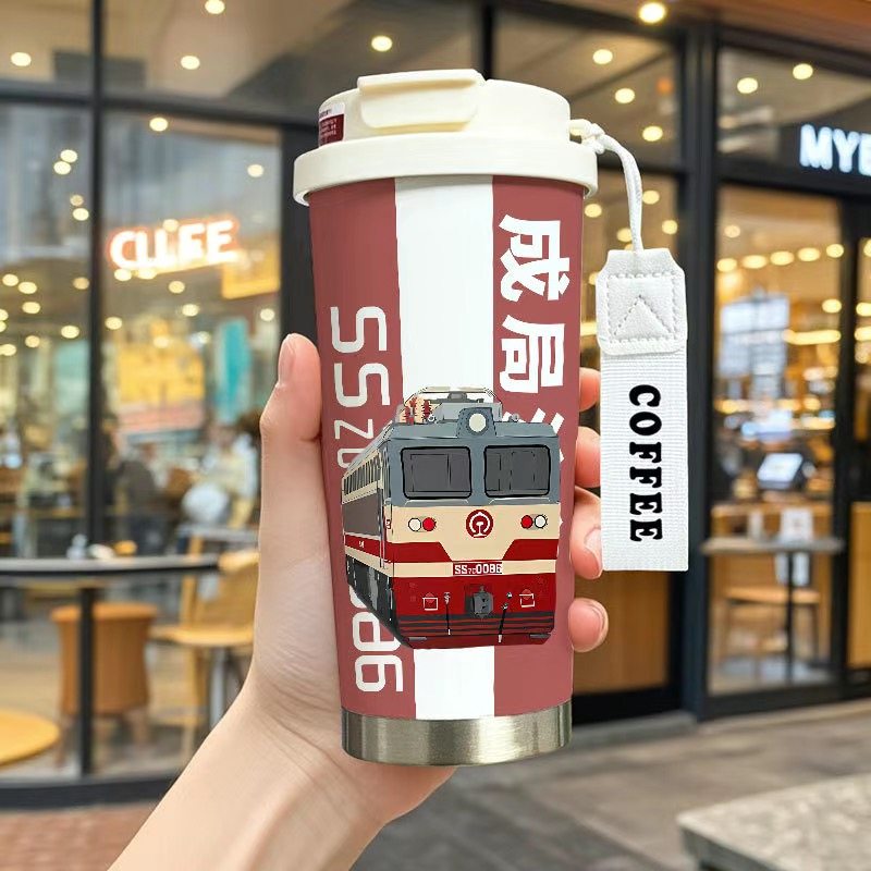 中国火车铁路保温杯高颜值儿童大容量男学生316不锈钢吸管水杯子,淘宝优惠券,粉丝福利购,淘宝优惠卷