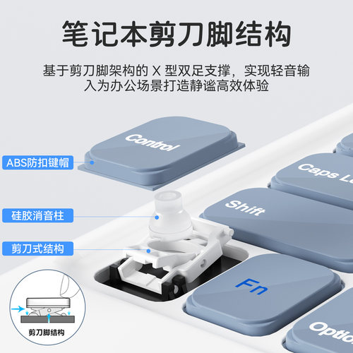 BOW 触控蓝牙键盘静音适用苹果华为平板电脑女生办公打字便携充电 - 图2