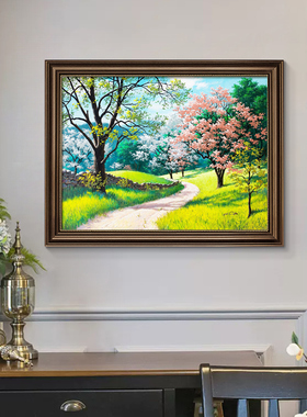 美式餐厅装饰画风景油画