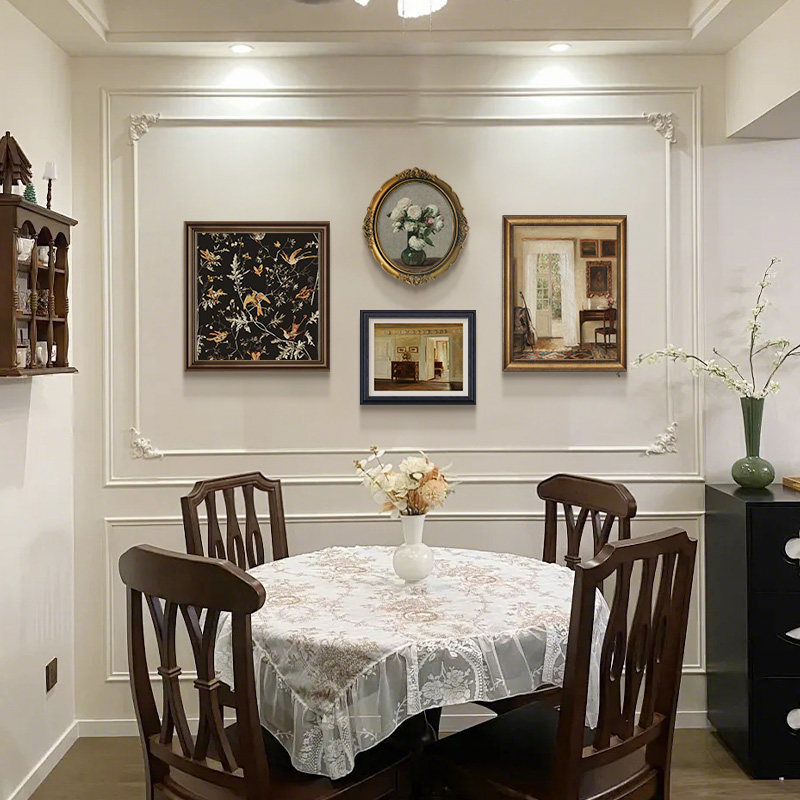 法式中古客厅挂画装饰画沙发背景墙美式复古小众艺术组合餐厅壁画,淘宝优惠券,粉丝福利购,淘宝优惠卷