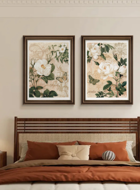 玄关装饰画竖版花卉入户走廊壁画