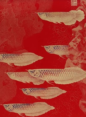 中式书房励志九鱼图摆件送领导