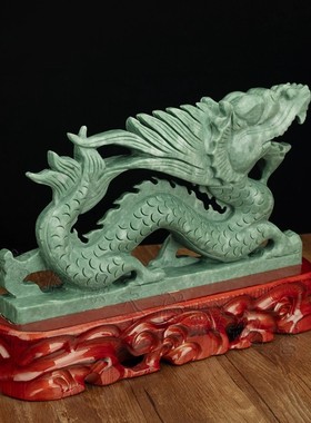威弗列德青龙招财摆件天然玉石