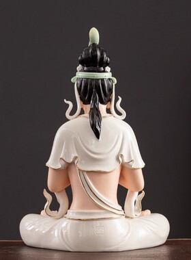 威弗列德禅意陶瓷双手合十观音像