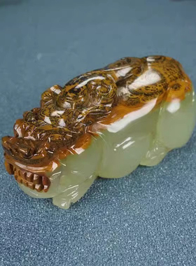 威弗列德天然新疆和田玉青白玉籽料招财进宝貔貅把玩件手把件貔貅