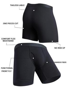 N 41982 Longer Men's Underwear Sport Breathable 加长款士内