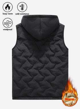 B 42472 Men's Hooded Fleece Vest 士马甲