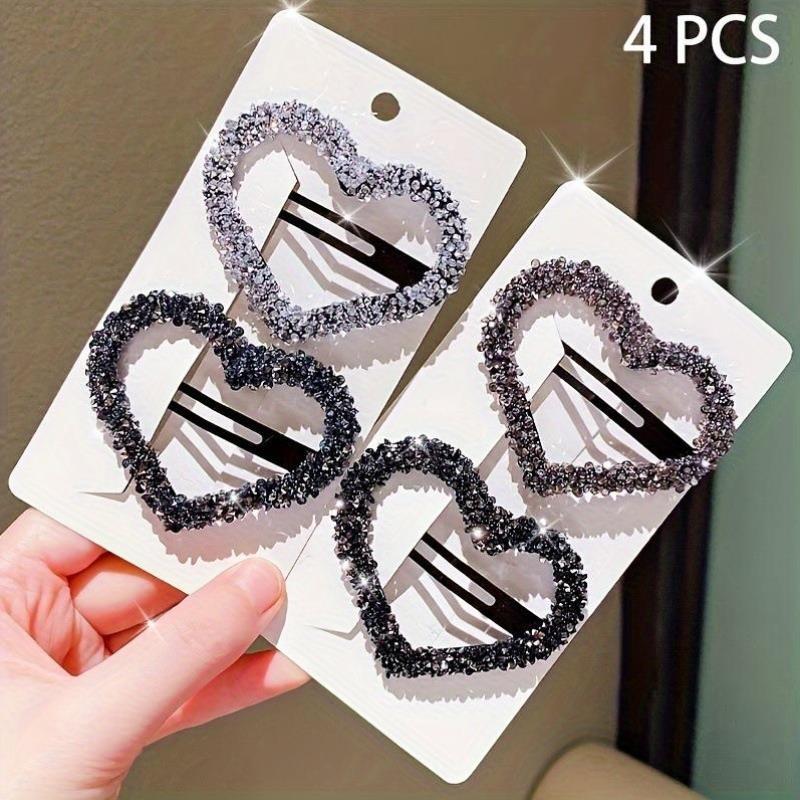 4pcs Faion Girls Valentine'S Day Love Heart Hair Clip跨境 - 图2