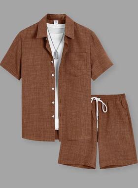 E 26671 Men's Short Sleeve Shirt Set 短袖衬衫套装
