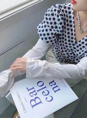 防晒袖套宽松女夏季开车手臂套骑车防紫外线手袖子夏天冰丝护臂套