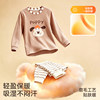 Children's autumn clothes and long pants for boys and girls pure cotton Class A warm home clothes half turtleneck pajamas baby underwear set winter