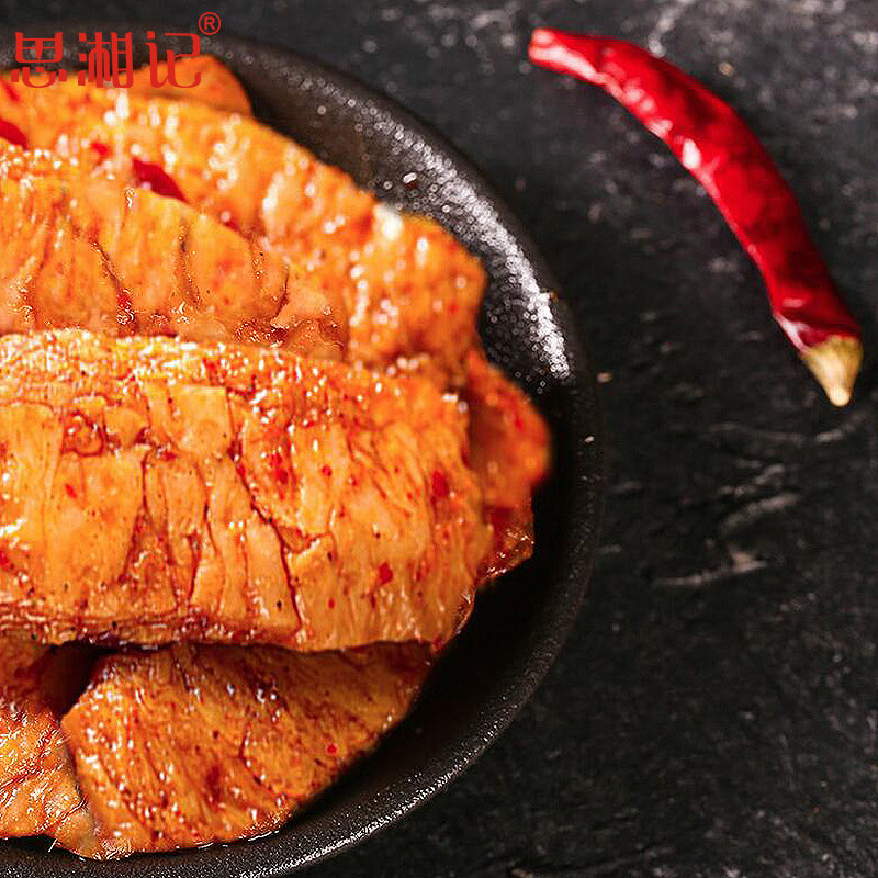 香辣手撕素肉50包网红小零食辣条 思湘记素肉
