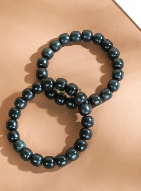 新疆和田玉青玉手链手串细料10