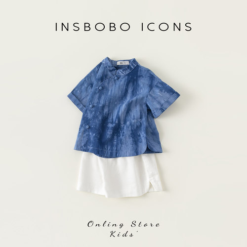 男童夏装套装2026新款汉服小童网红衣服洋气儿童童装夏季中式复古 - 图1