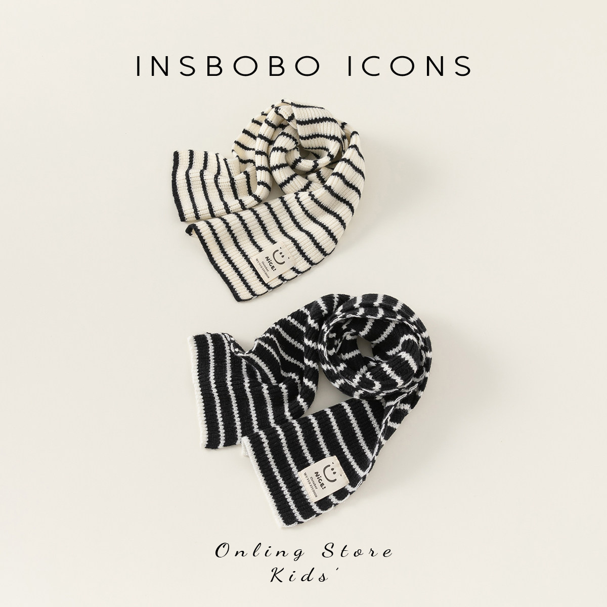 INSbobo儿童围巾男童2025秋冬新款围脖女孩保暖秋冬时尚搭配单品,淘宝优惠券,粉丝福利购,淘宝优惠卷
