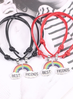 新年编织红绳手链女ins小众设计高级感情侣闺蜜红色本命年饰品