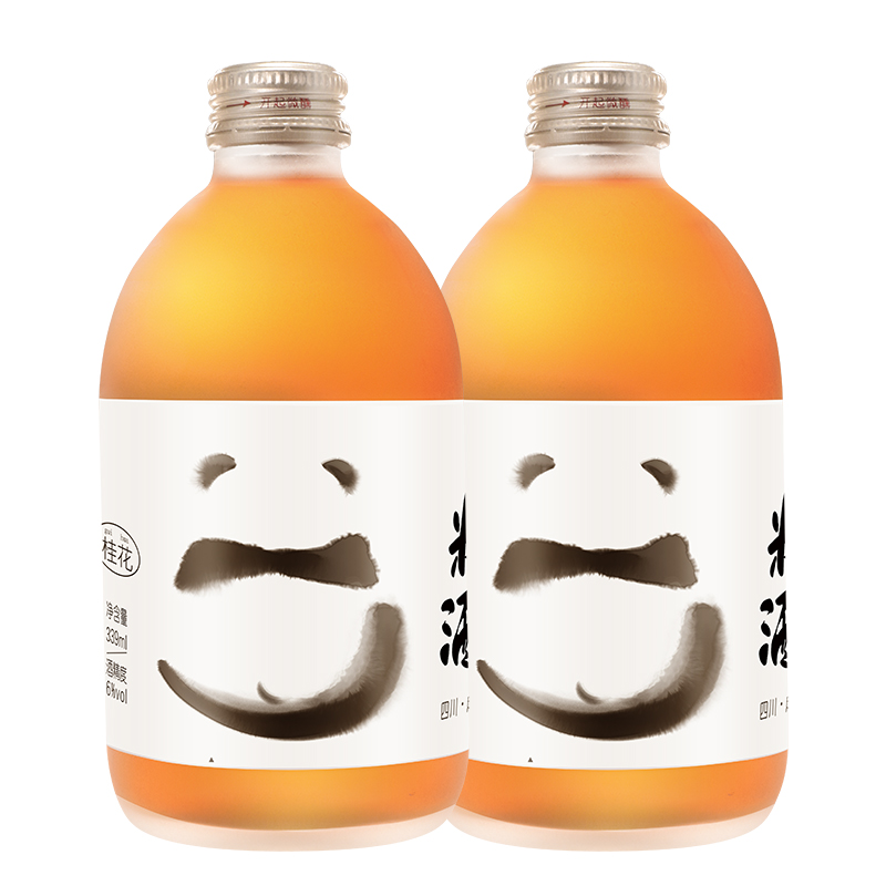 女士低度微醺果酒少女晚安酒桂花酿桃花醉玫瑰味酒小瓶装米酒甜酒