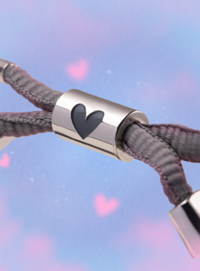 RASTACLAT520灰色爱心手链