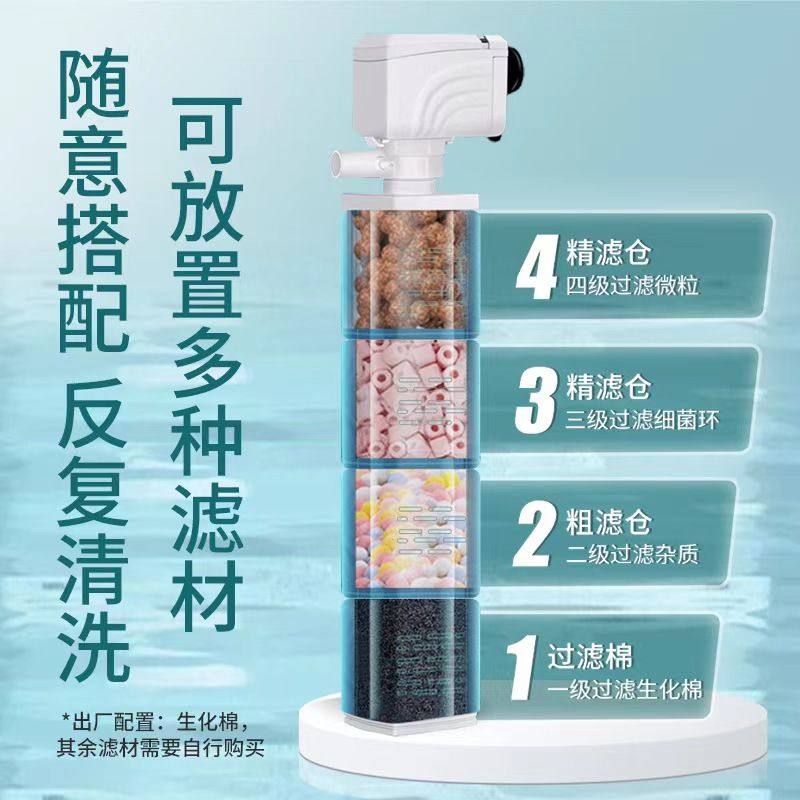 鱼缸打氧过滤一体机鱼缸过滤器过滤循环水泵制氧一体机净水三合一,淘宝优惠券,粉丝福利购,淘宝优惠卷