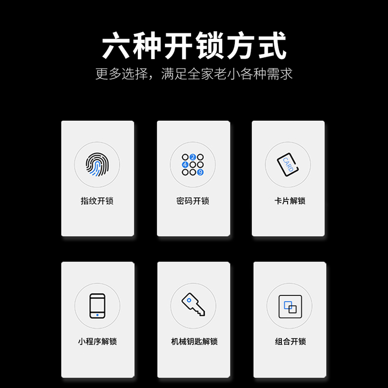 武匠家用防盗门指纹锁电子密码锁公寓智能锁入户门IC卡锁通用安装