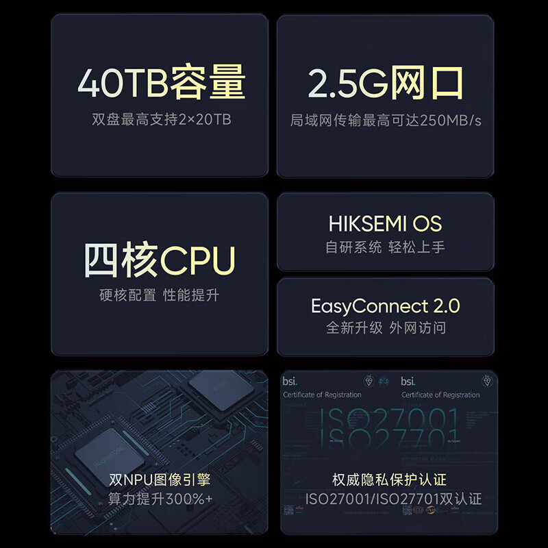 海康威视MAGE20 pro 2盘位nas网络存储 家用网盘个人私有云 监控存储服务器 多设备数据共享 相册备份 - 图1