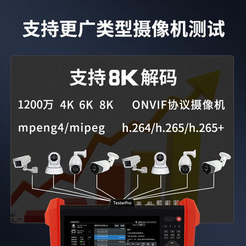 泰斯达8K工程宝TP7800网络摄像头监控测试仪SFP光模块口光纤网络 - 图1