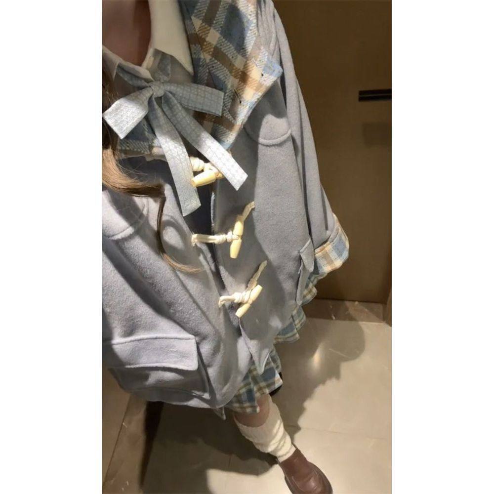 迷雾之境 少女学院优雅千金外套秋冬甜美裙子毛呢短裙两件套套装,淘宝优惠券,粉丝福利购,淘宝优惠卷