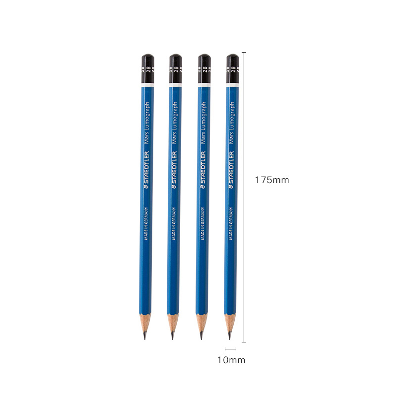 德国STAEDTLER施德楼素描铅笔100蓝杆专业绘图绘画2比HB美术生用速写工具2h 4b 6b 8b初学者学生用2b铅笔 - 图1