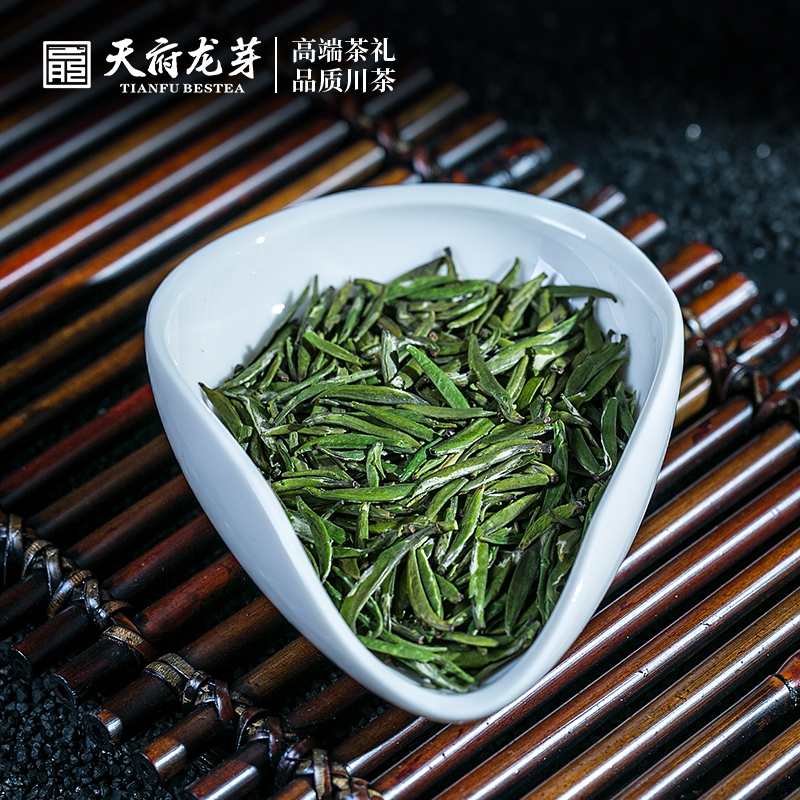 天府龙芽2024年新茶冠龙绿茶明前特级雀舌高档茶叶礼盒装送礼120g