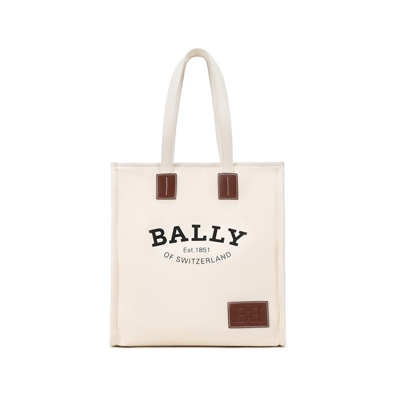 【自营】Bally/巴利女士新款帆布包托特包大号手提包单肩包送礼物-图0