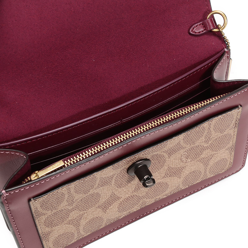 【自营】coach女士经典山茶花小方包 天猫国际自营时尚范女士包袋