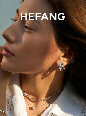 【自营】HEFANG Jewelry/何方珠宝皮带链条双层耳环 百搭耳环礼物