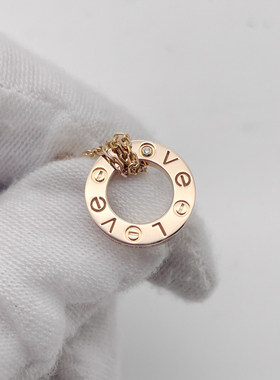 【自营】中古99新地亚Cartier LOVE系列项链 18k黄金钻石女士项链