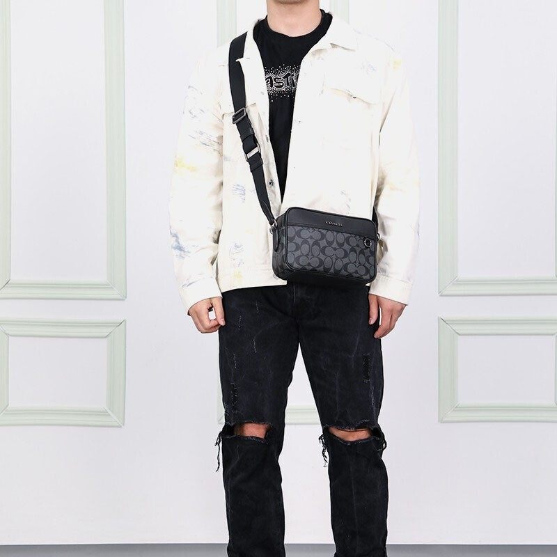 【自营】coach /蔻驰小号男士斜挎包 天猫国际自营时尚范男士包袋