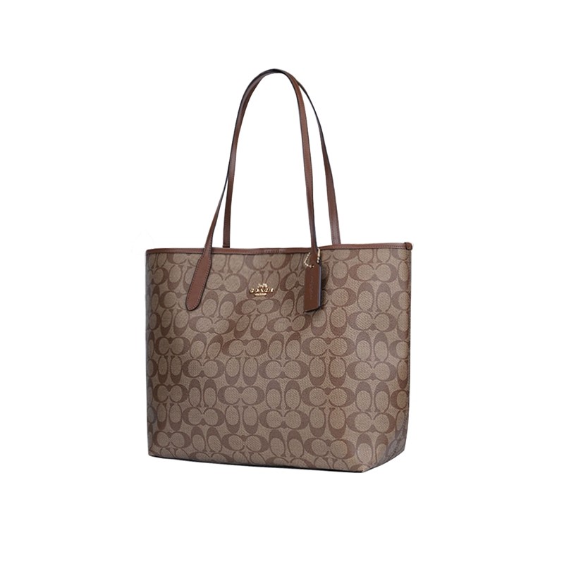 【自营】coach女士托特包菜篮子 天猫国际自营时尚范女士包袋