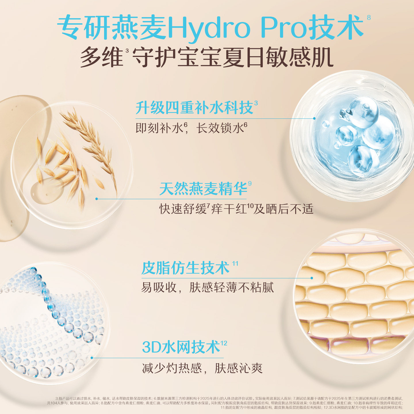 【自营】Aveeno 艾惟诺宝宝婴儿水凝保湿霜儿童面霜滋润补水保湿