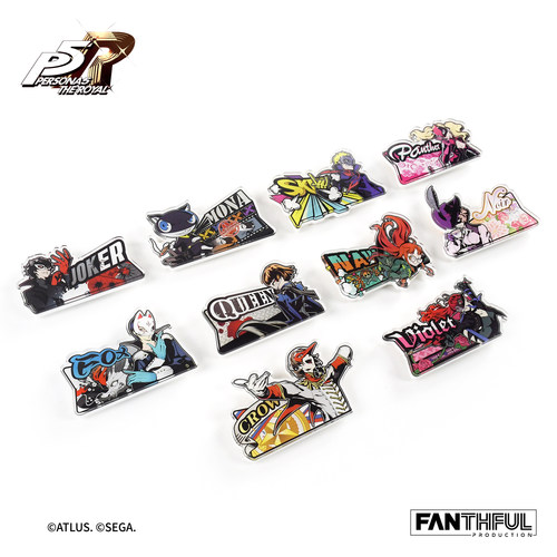 游研社 女神异闻录5皇家版 亚克力名札徽章盲盒 P5R谷子周边 - 图0