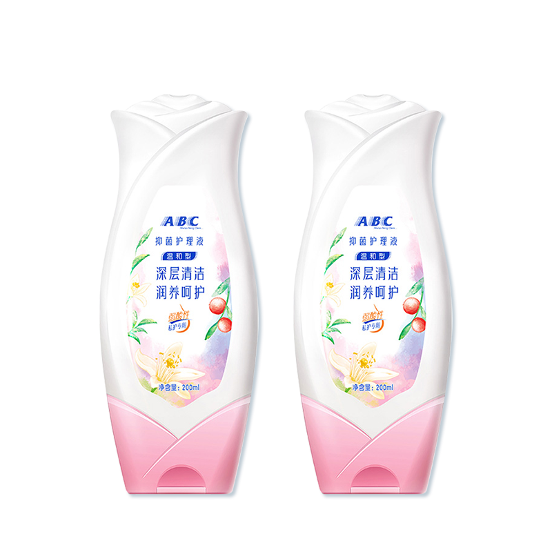 ABC私处卫生护理液女性私密洗液温和弱酸抑菌祛异味200ml*2瓶包邮-图3